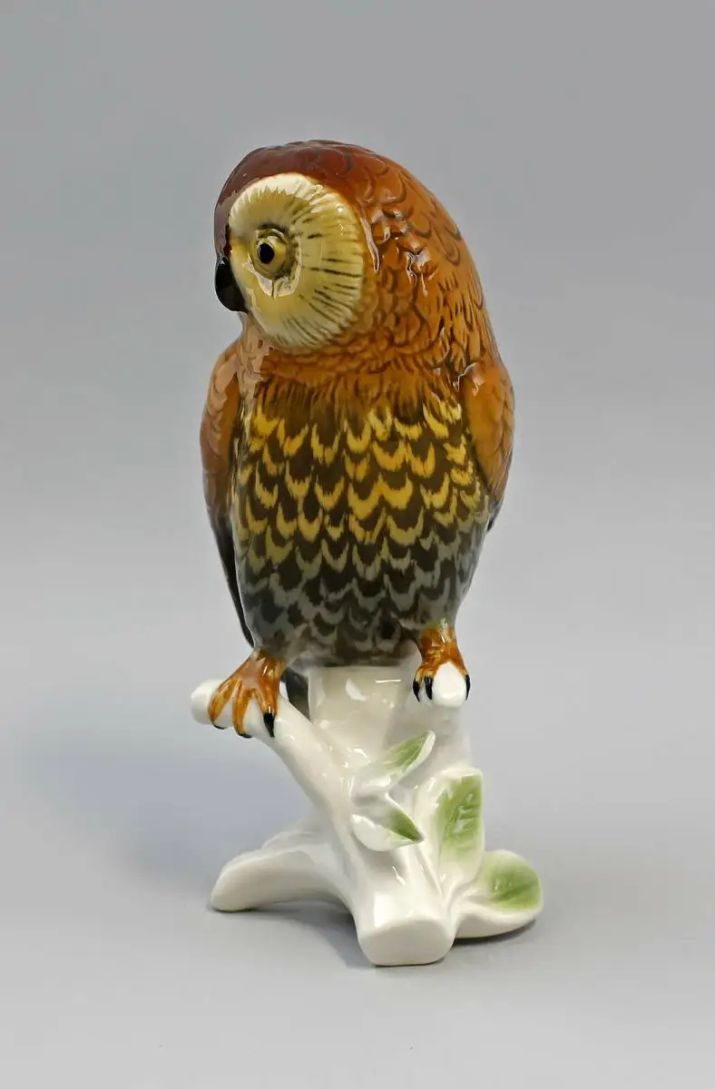 9941525 Eule Porzellan Figur Vogel Wald-Kauz Ens H14cm 1