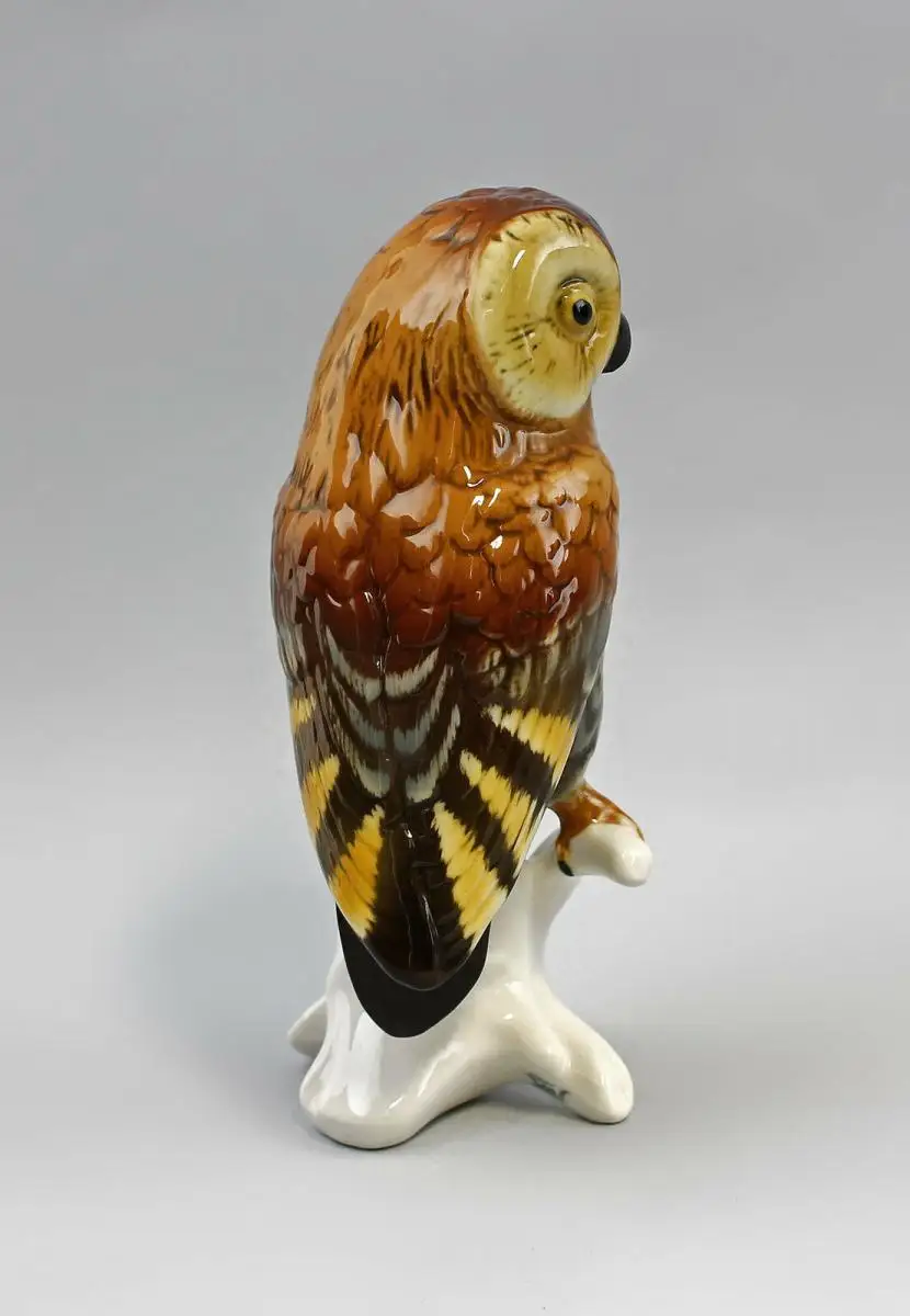 9941525 Eule Porzellan Figur Vogel Wald-Kauz Ens H14cm 3