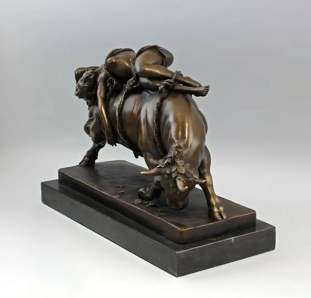 9973067-dss Große Skulptur Bronze Figur Europa auf dem Stier erotisch 44x21x33cm 1