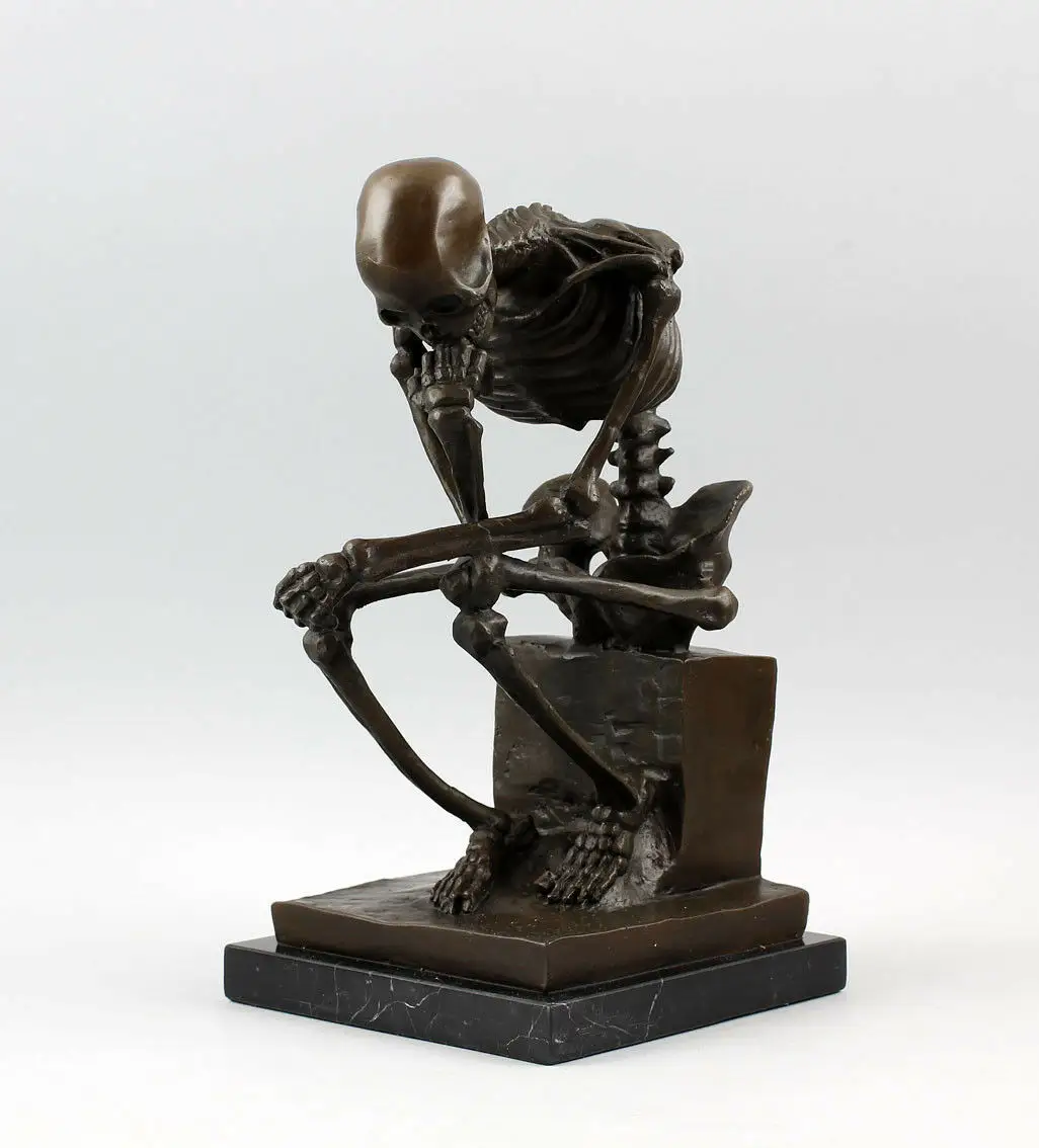 9937504-dss Bronze Skulptur Figur Skelett 