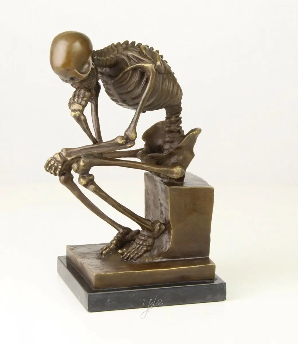9937504-dss Bronze Skulptur Figur Skelett 