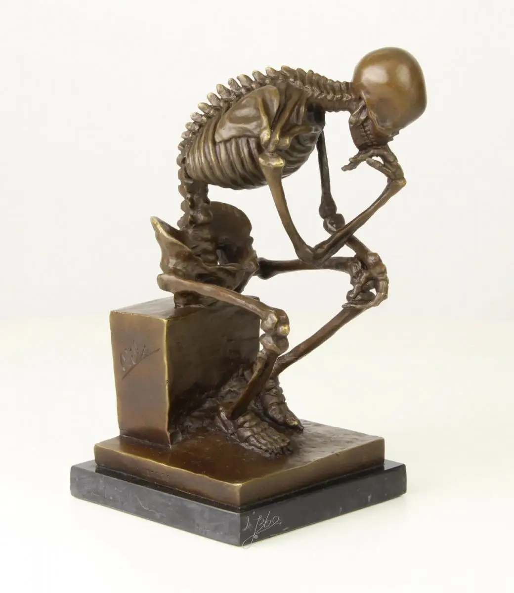 9937504-dss Bronze Skulptur Figur Skelett 