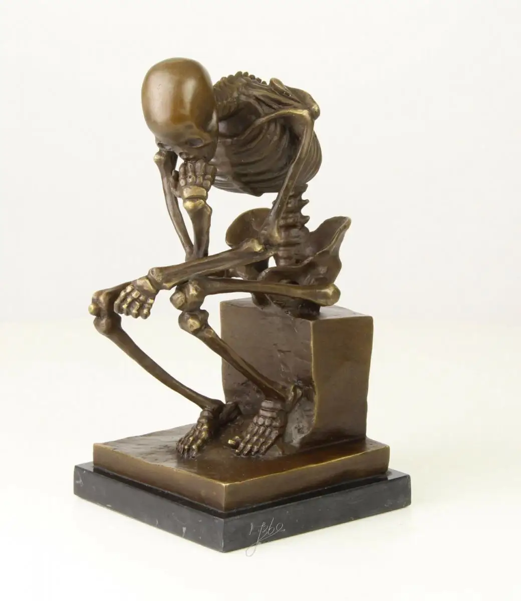 9937504-dss Bronze Skulptur Figur Skelett 