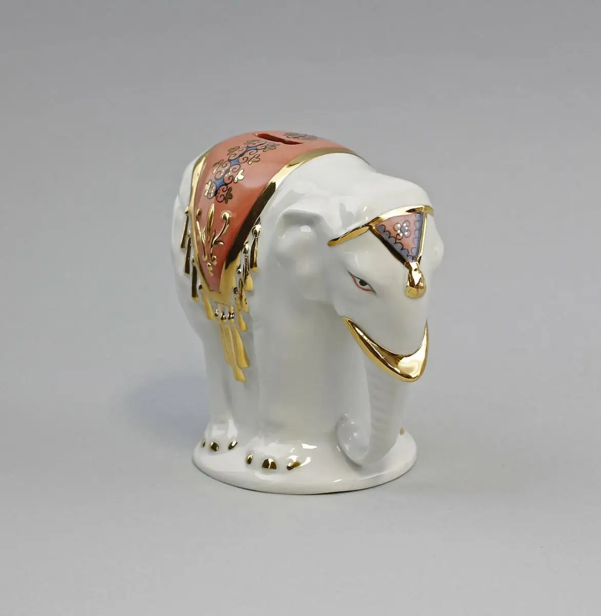 9942591 Porzellan Figur Indischer Elefant Spardose Wagner & Apel 15x8x13cm 1