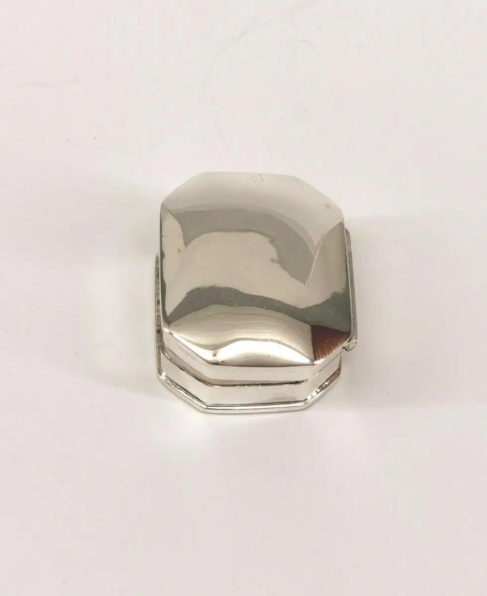 9927840 925er Silber Pillendose Döschen glatt achteckig 0