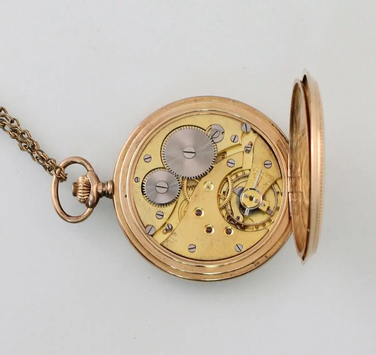 99820054 Vergoldete Savonette Sprungdeckeluhr Laco um 1940 3