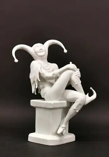  Porzellan Figur Harlekin Narr Gräfenthal 9x11x18cm