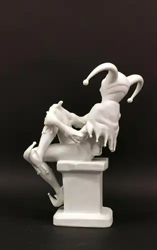  Porzellan Figur Harlekin Narr Gräfenthal 9x11x18cm