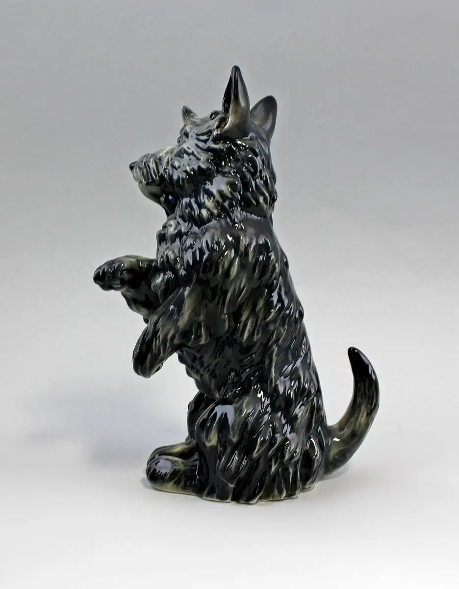 9941585 Ens Porzellan Figur Terrier sitzend schwarz Hund 14x9x24cm 2