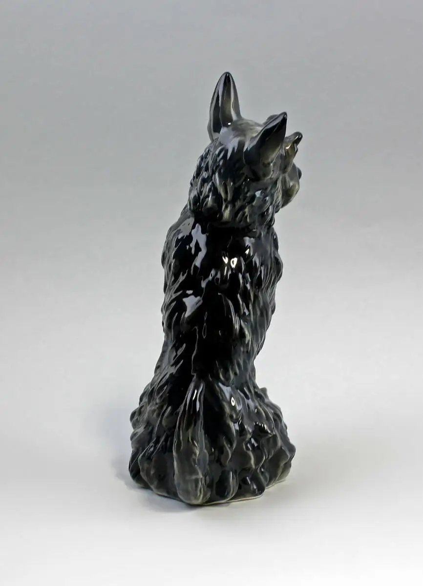 9941585 Ens Porzellan Figur Terrier sitzend schwarz Hund 14x9x24cm 3