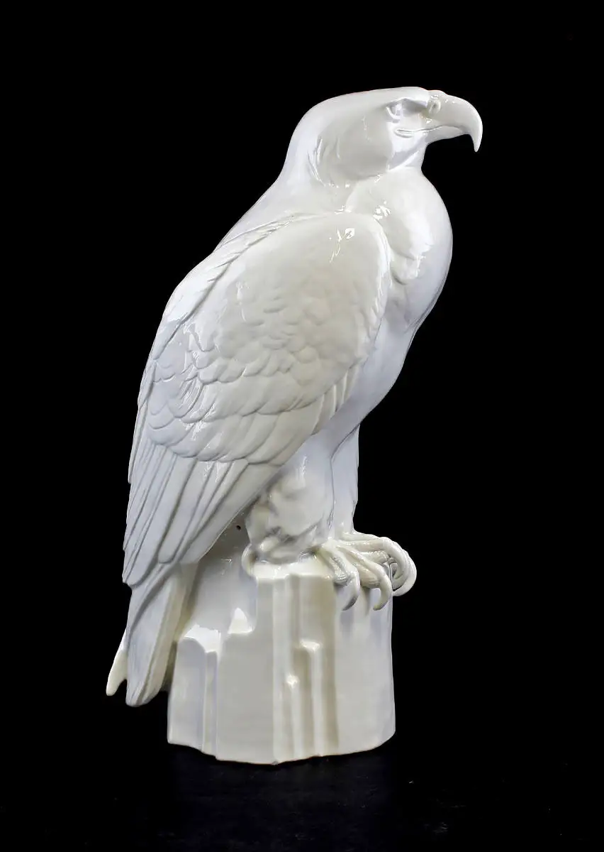 9941864 Porzellan Figur RIESIGER Adler ENS weiß H47cm 0