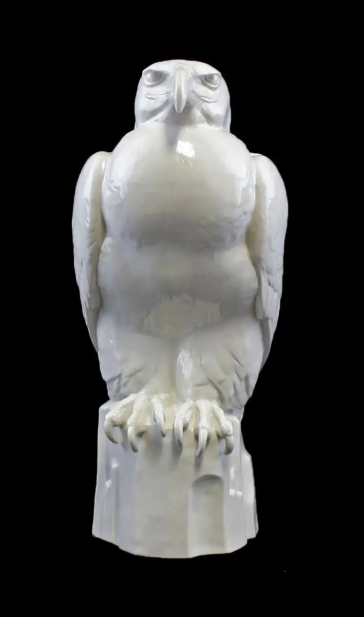 9941864 Porzellan Figur RIESIGER Adler ENS weiß H47cm 1