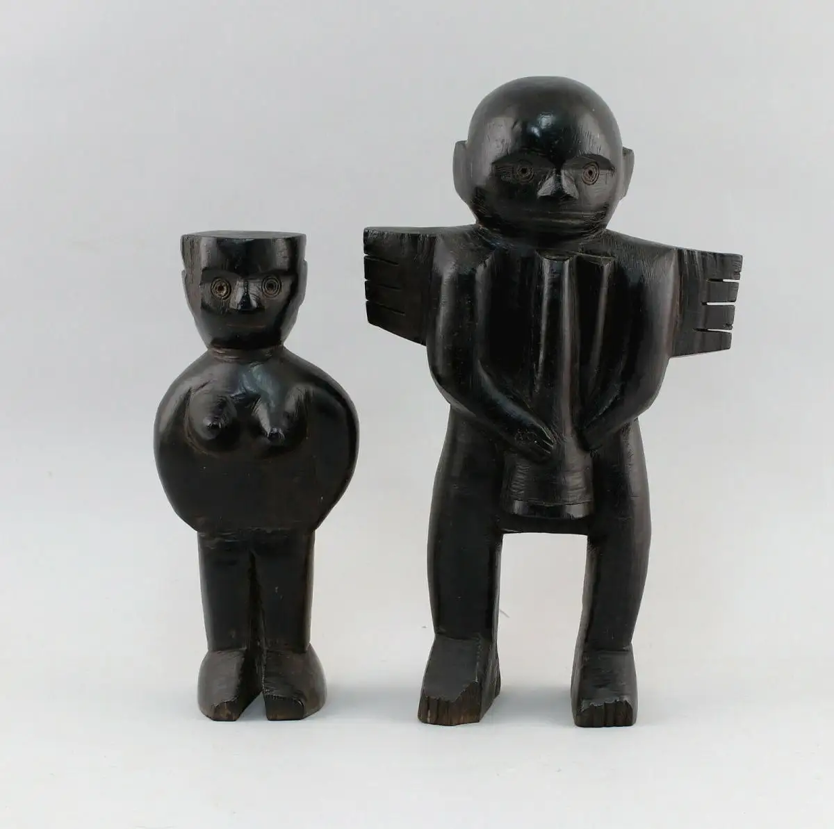 99839110 Paar alte afrikanische Figuren Holz Togo? männlich + weiblich Hbis32cm 0