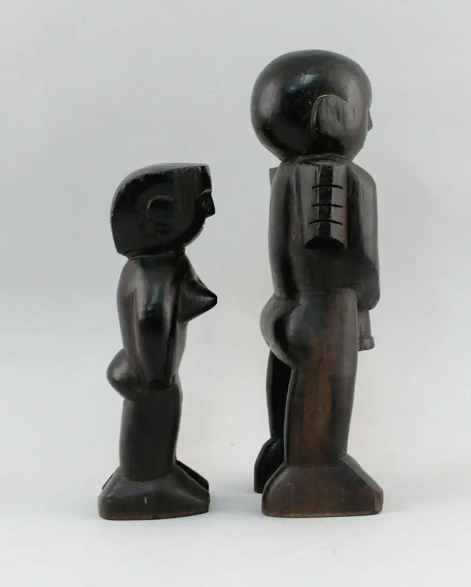 99839110 Paar alte afrikanische Figuren Holz Togo? männlich + weiblich Hbis32cm 1