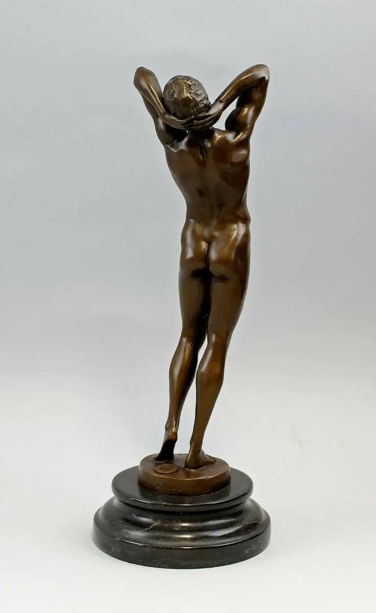 9937821-x erotsiche Bronze Figur Skulptur Nick männlicher Akt H33cm 3