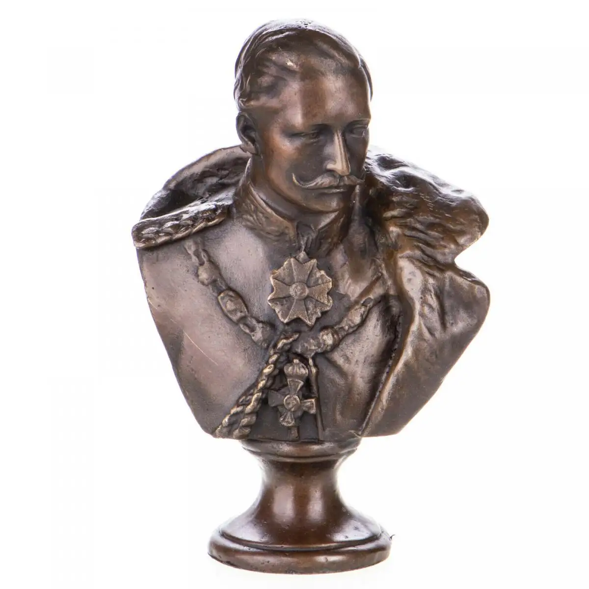 9931055 Bronze Skulptur Figur Büste Kaiser Wilhelm II. 16,5x11x7cm 0