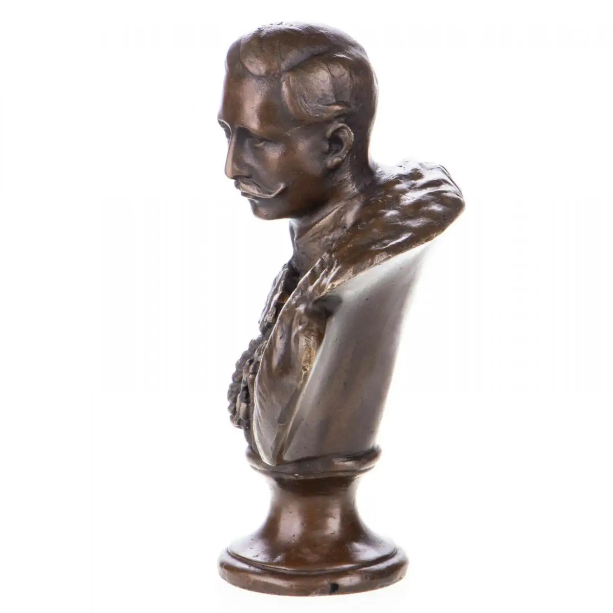 9931055 Bronze Skulptur Figur Büste Kaiser Wilhelm II. 16,5x11x7cm 1