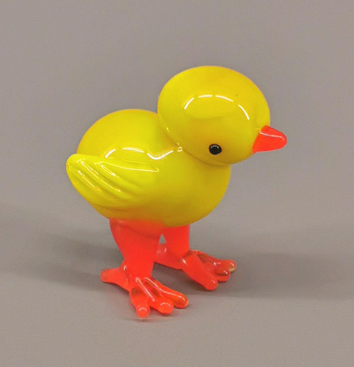 9912068-x Glas Figur niedliche Küken Entchen H2cm mundgeblasen 