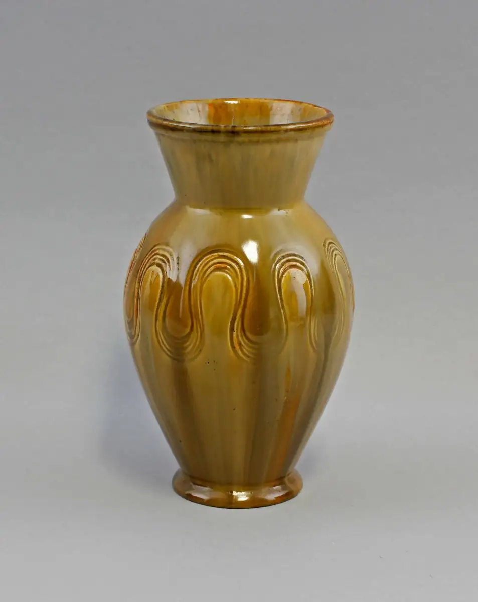8545012 Keramik Vase Jugendstil Laufen Schweiz Laufglasur 0