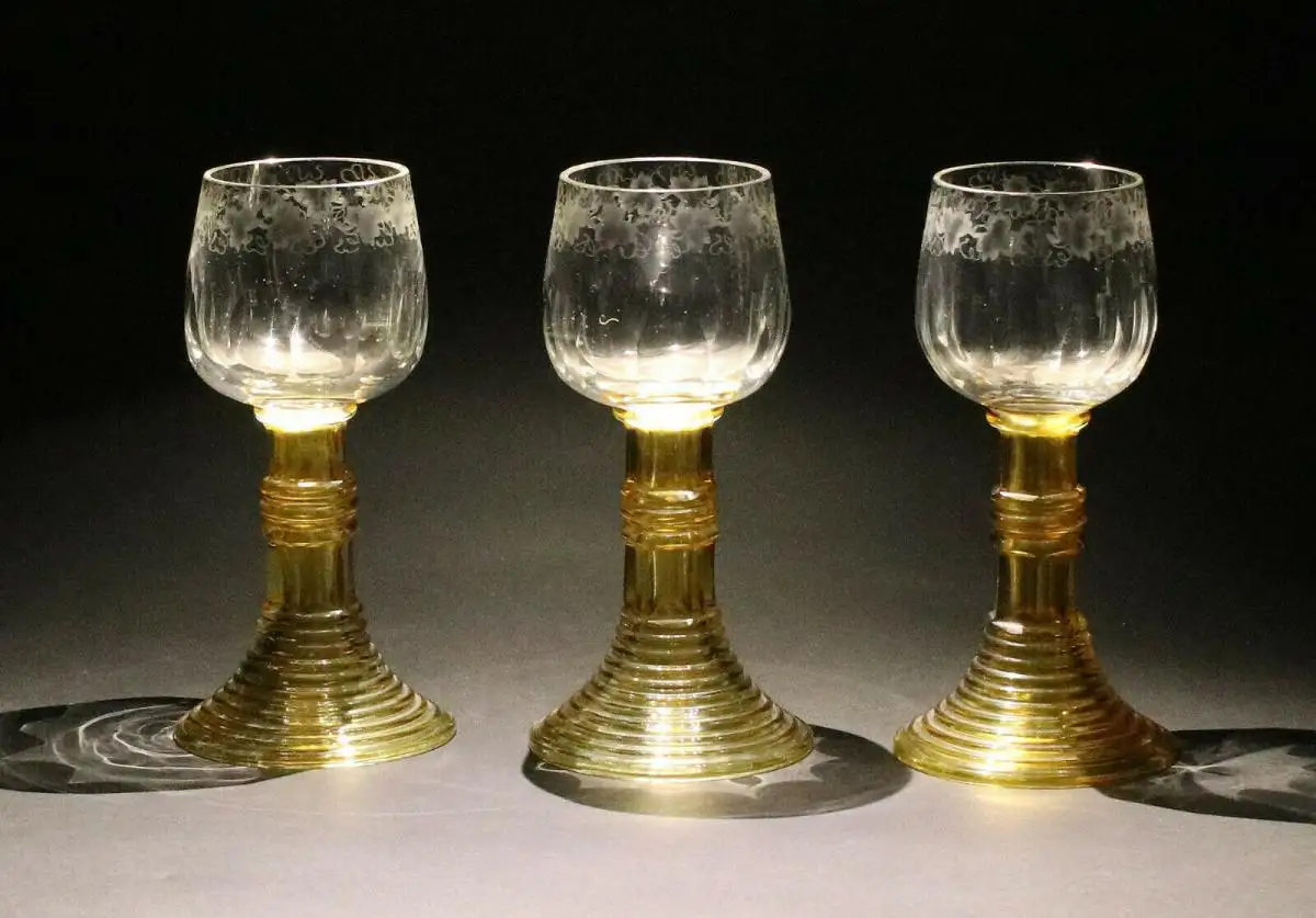 8435026 3 Südwein Römer Theresienthal um 1890 Kristall Glas 1