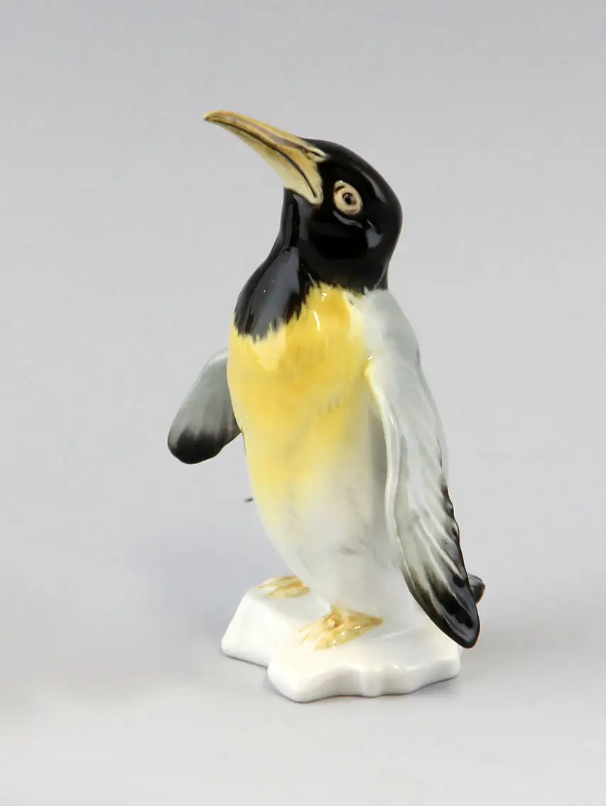 9941045 Porzellan Figur Pinguin Ens Thüringen H12cm 0