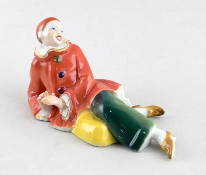 9941012 Porzellan-Figur Pierrot Harlekin liegend Ens 14x8cm 0