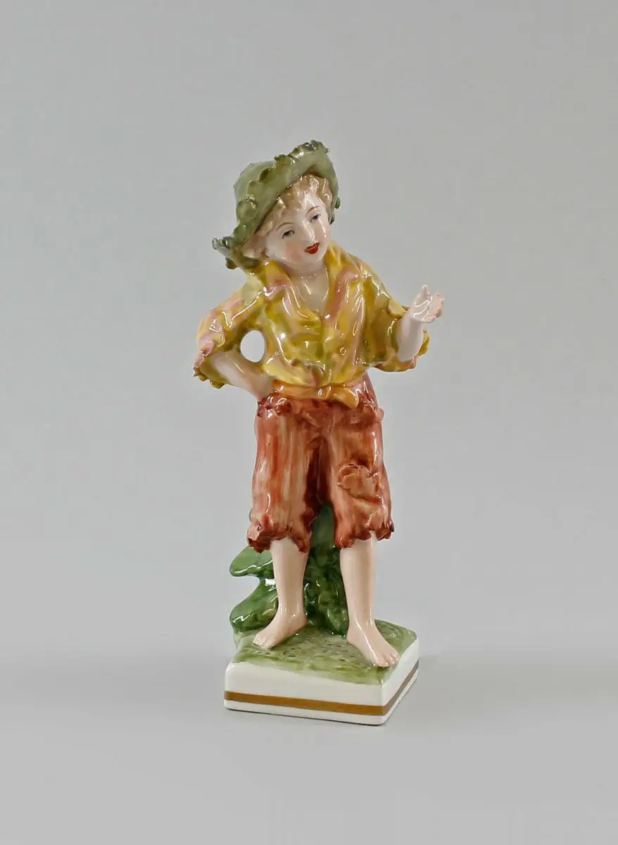 9997045 Porzellan Figur Bettler Zigeuner-Junge John Ernst Bohne H14cm 0