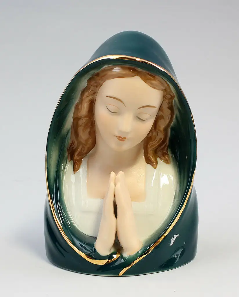 9942265-ds Betende Madonna Maria Wagner & Apel Porzellan H15cm 0