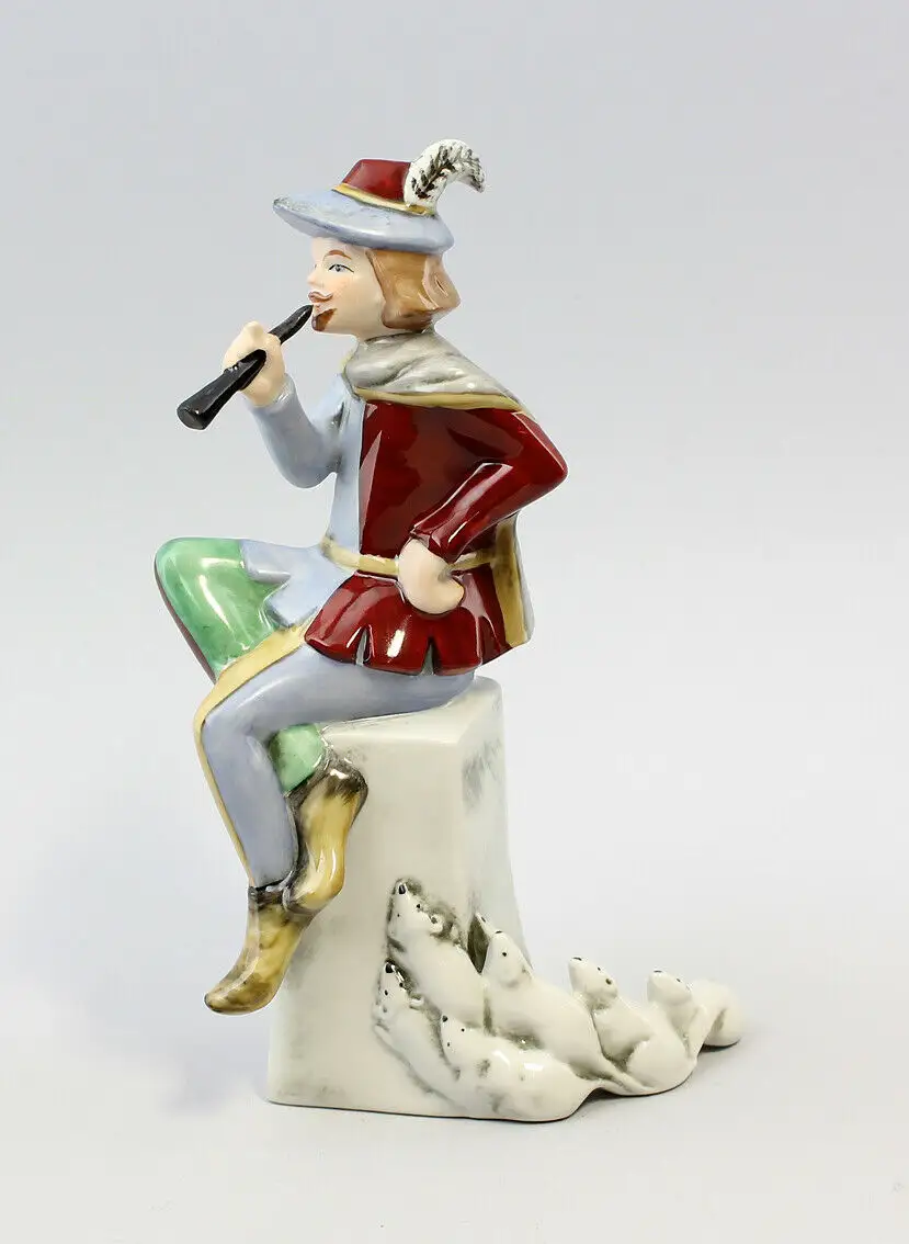 9942245-ds Porzellan Figur Wagner & Apel Rattenfänger von Hameln H18cm 0