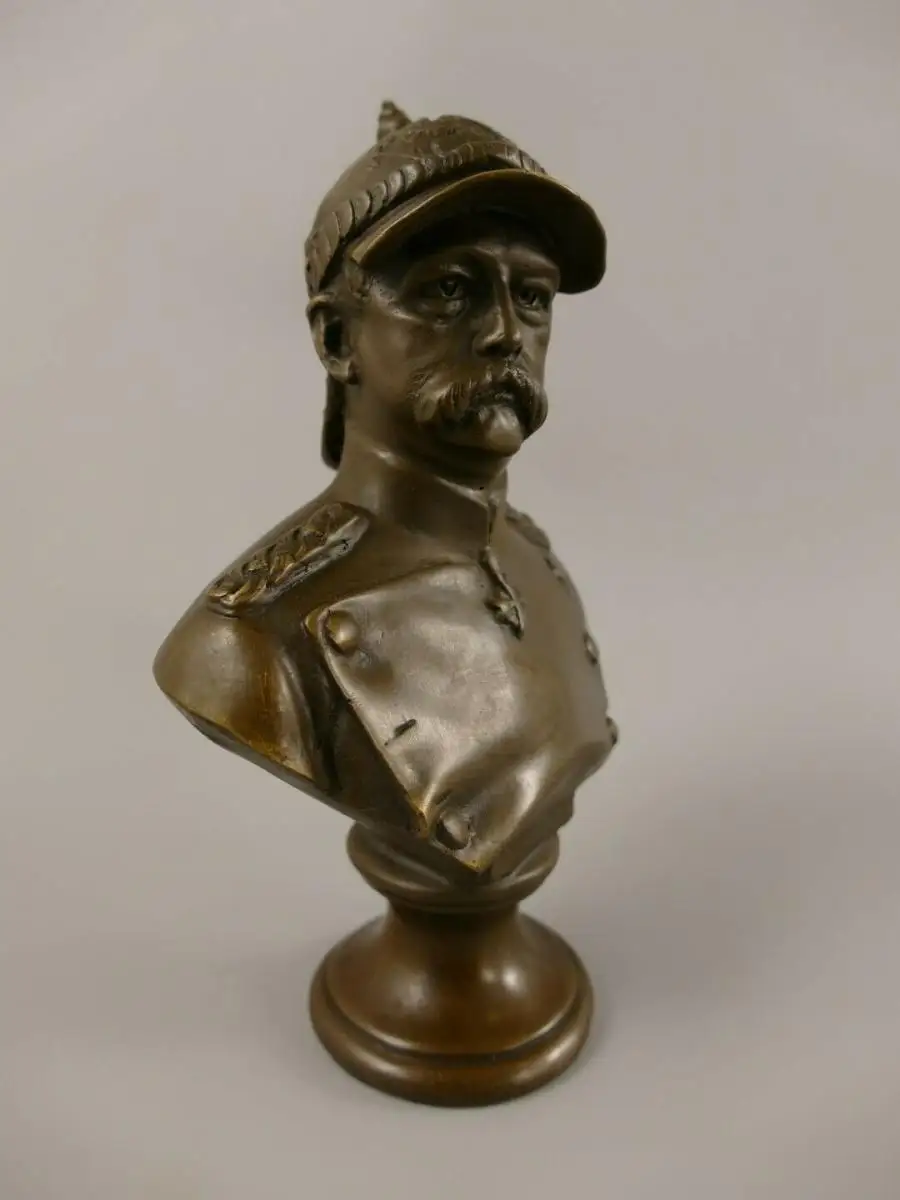 9977626 Bronze Skulptur Figur Büste Otto von Bismarck 12x6x18cm 1