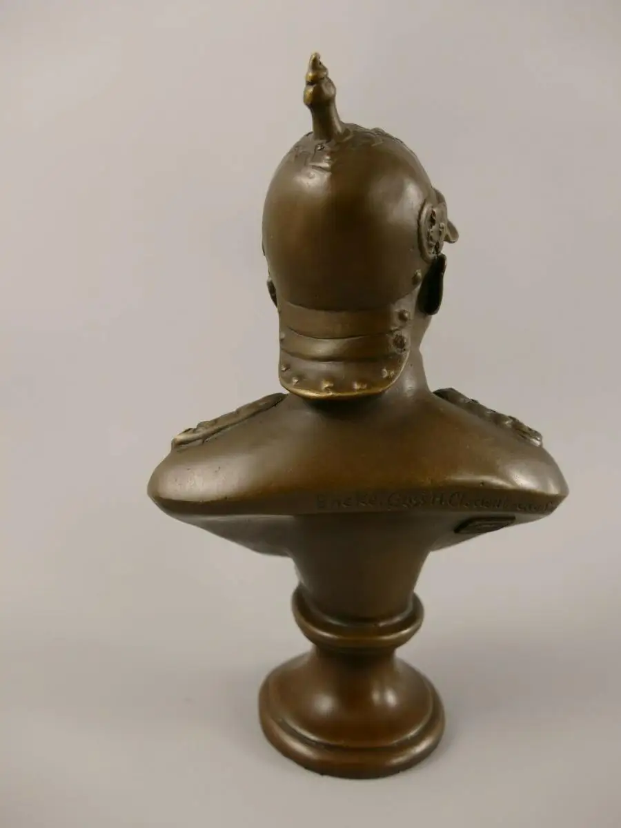 9977626 Bronze Skulptur Figur Büste Otto von Bismarck 12x6x18cm 2