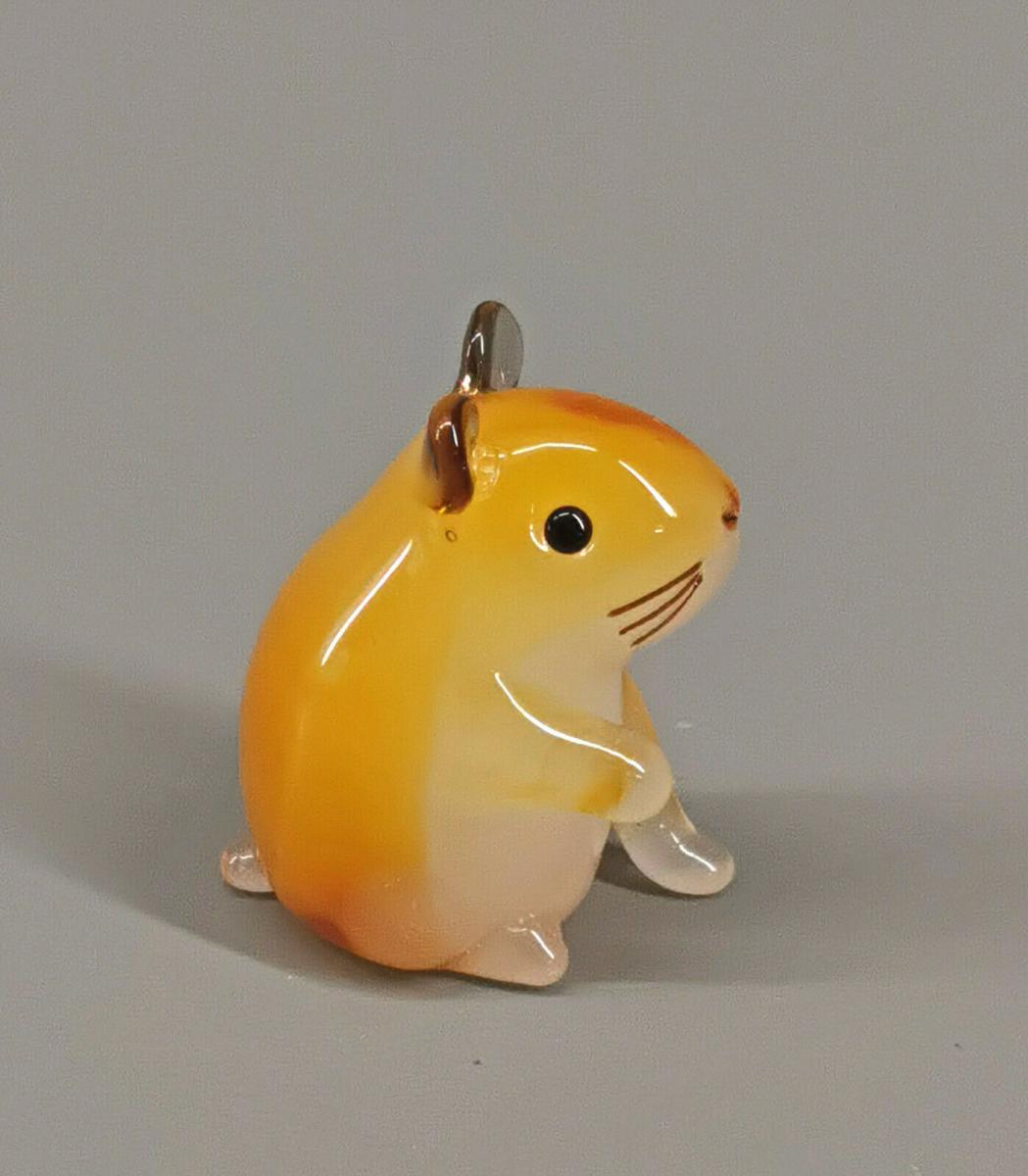 9912208-x Glas Figur Hamster 1,5x2,5cm mundgeblasen Handarbeit 