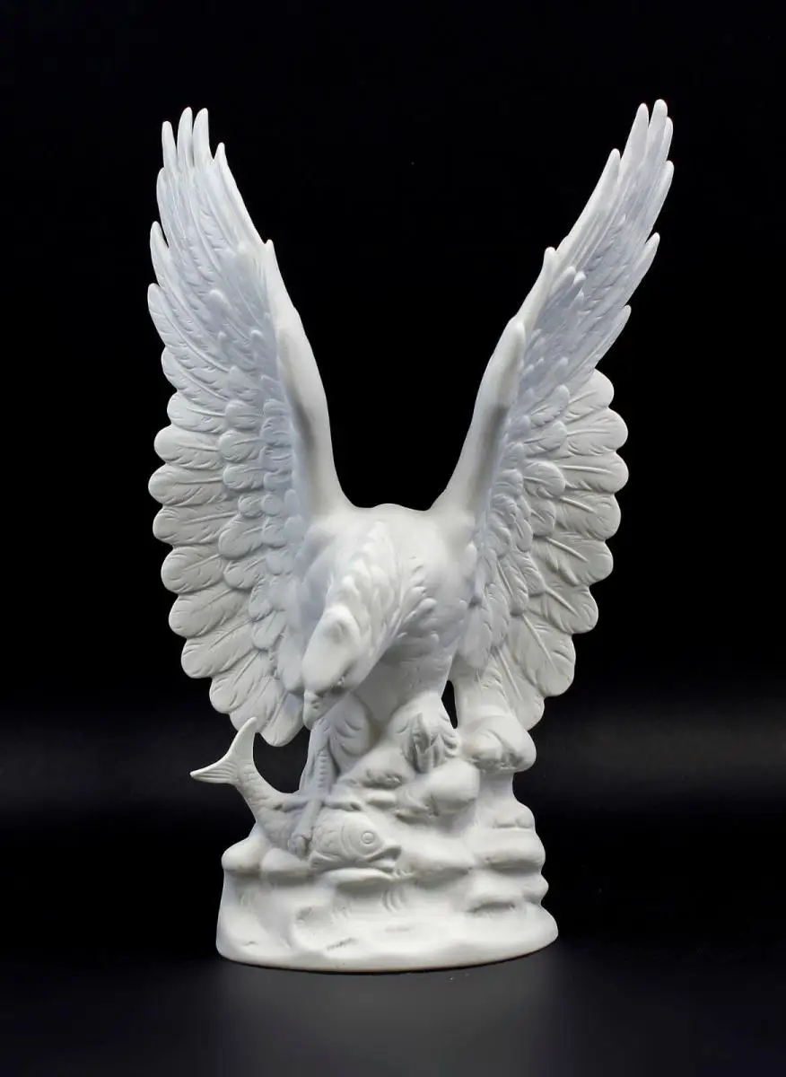 9942547-ds Porzellan Figur Vogel Adler Seeadler Wagner&Apel 20x13x31cm 0