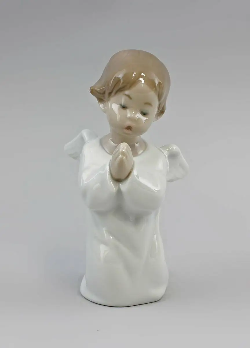 9998055 Betender Engel Porzellan Lladro Spanien 13x8x7cm 0
