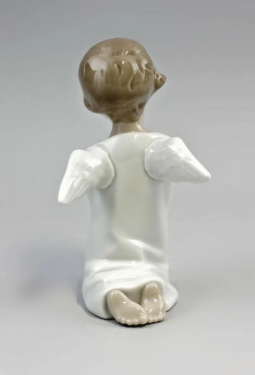 9998055 Betender Engel Porzellan Lladro Spanien 13x8x7cm 2