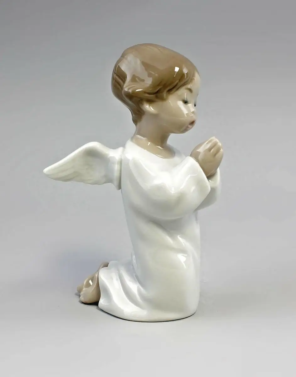 9998055 Betender Engel Porzellan Lladro Spanien 13x8x7cm 3