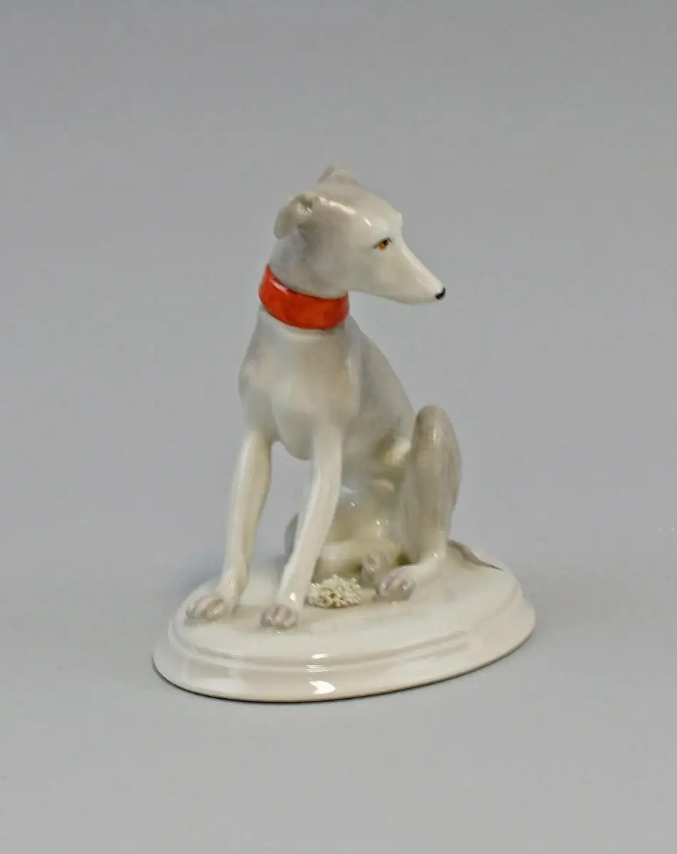 9944413-ds Porzellan Figur Windhund handbemalt  Kämmer H11cm 1