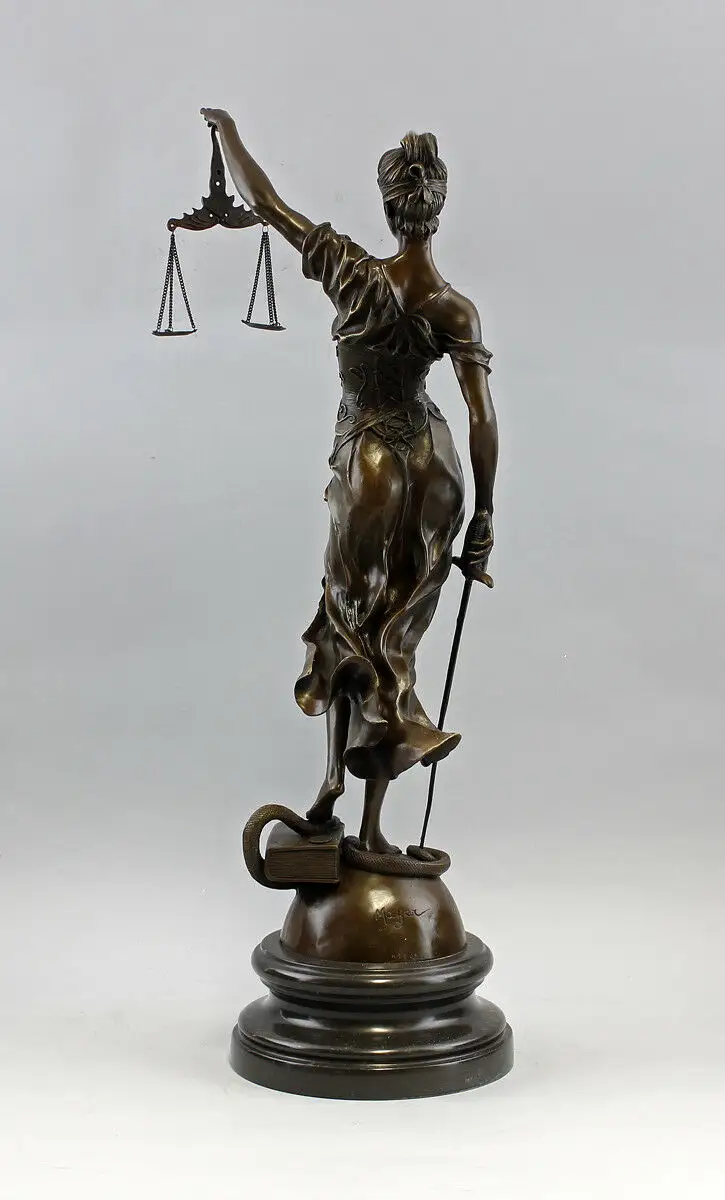 9937719-dss Bronze Figur der Justitia Mayer NEU H65 cm 2