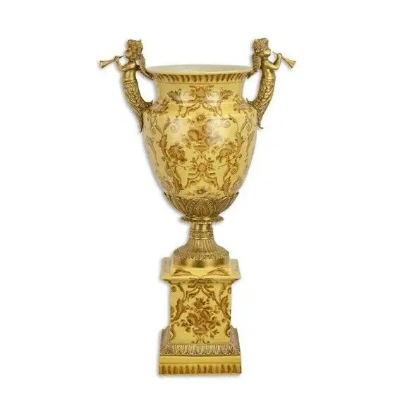 9973746-dss Amphore Vase Porzellan Bronze Antikstil Puttos 39x23x67cm 0