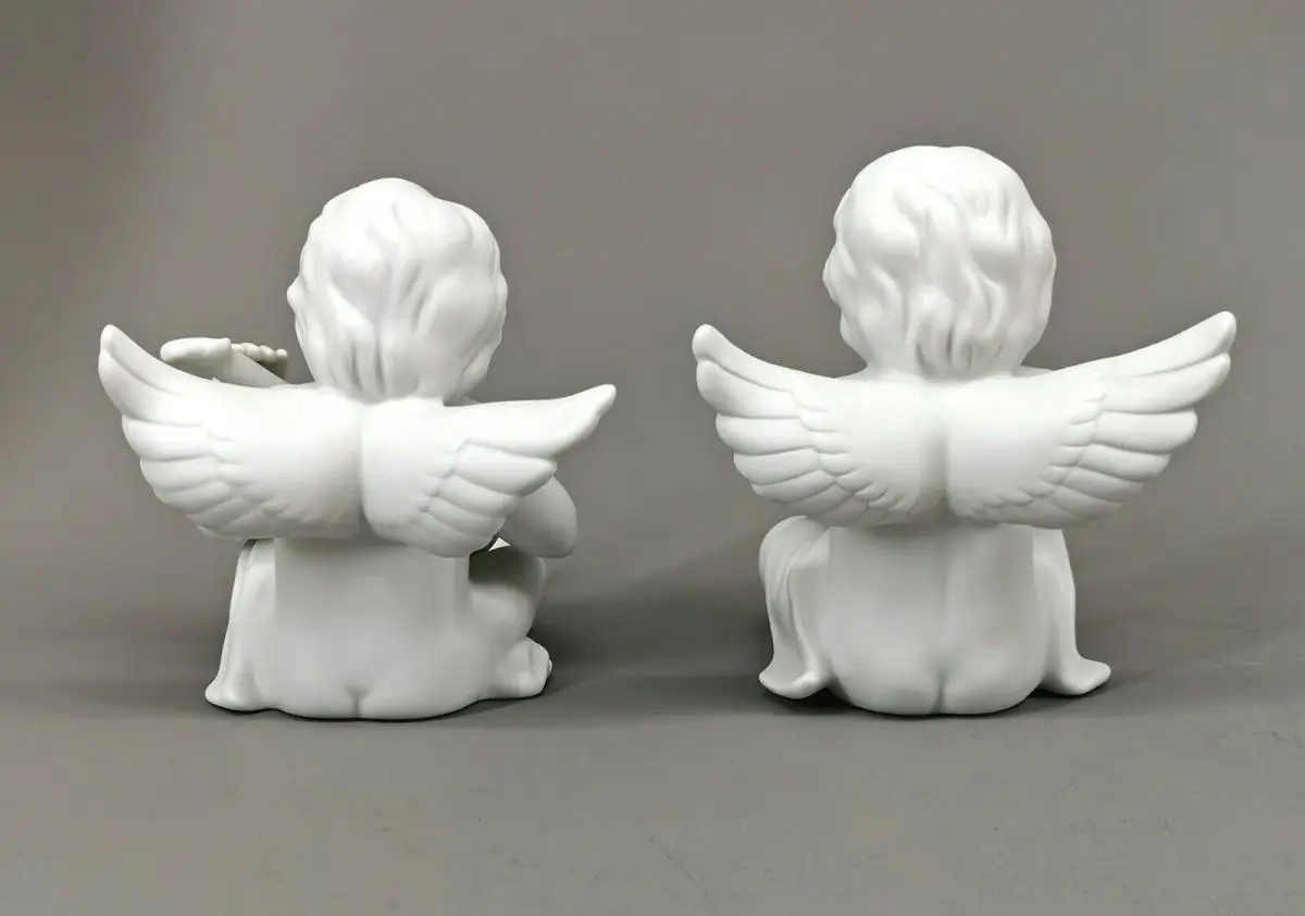 99840857 Paar musizierende Engel  Rosenthal Bisquitporzellan 13x16x14cm 2