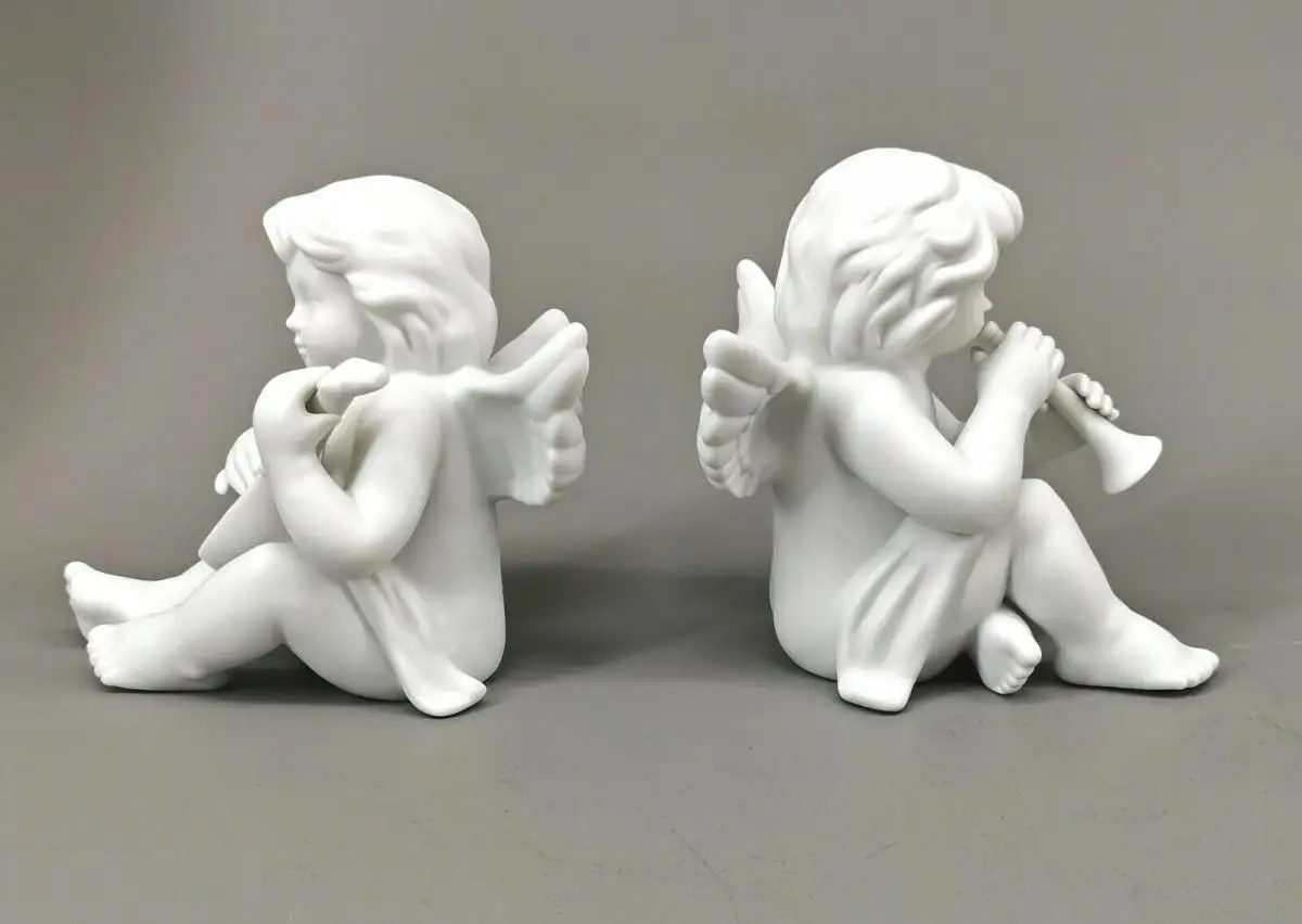 99840857 Paar musizierende Engel  Rosenthal Bisquitporzellan 13x16x14cm 3