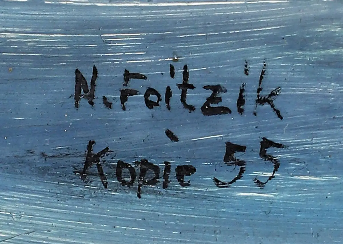 99860005-d Ölgemälde sign. Foitzik Kapelle St. Bartholomä Königssee Alpen Bayern 1