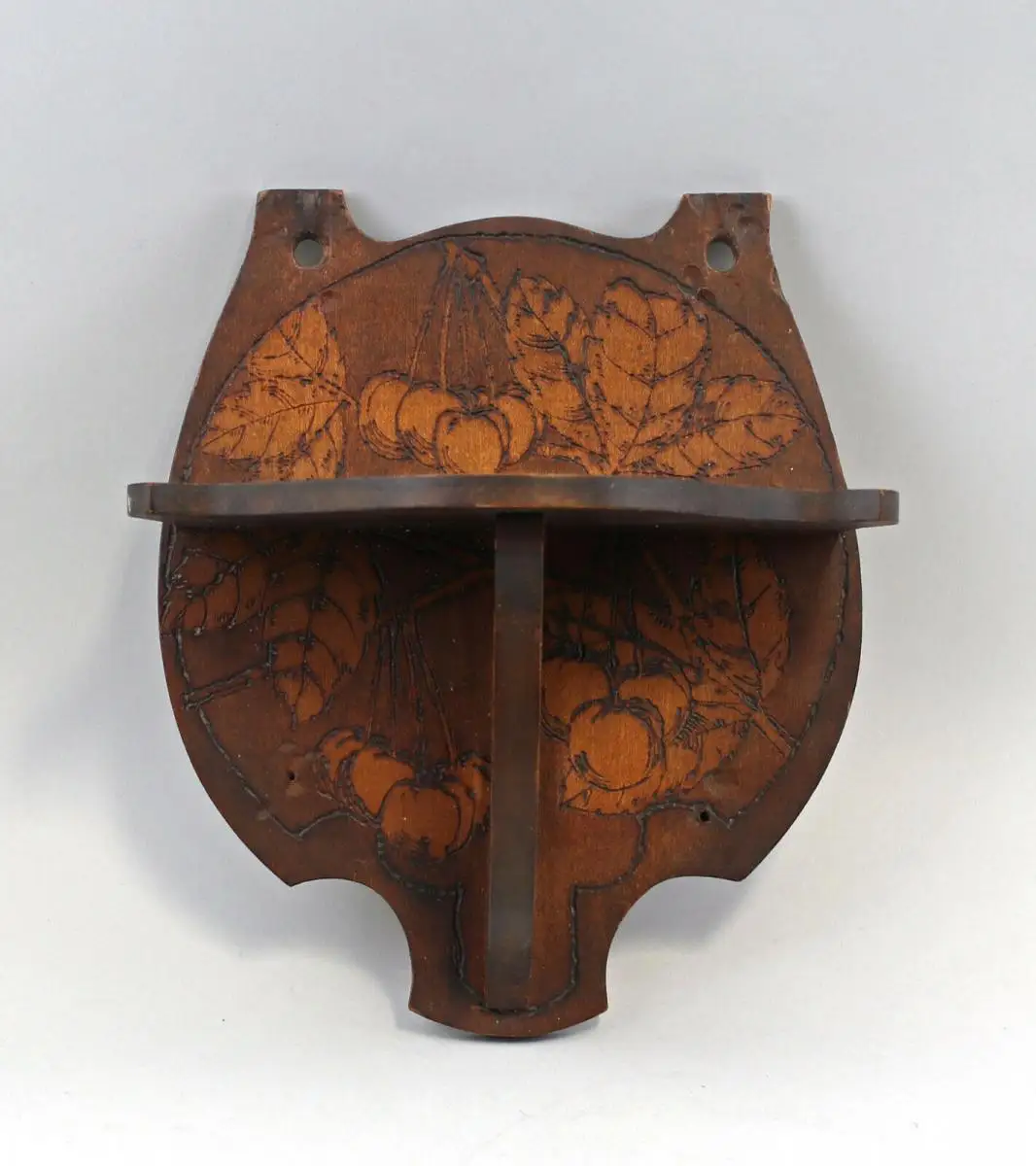 99865174-d Wand-Konsole Regal Hartholz dunkel Kirschbaum-Motiv 0