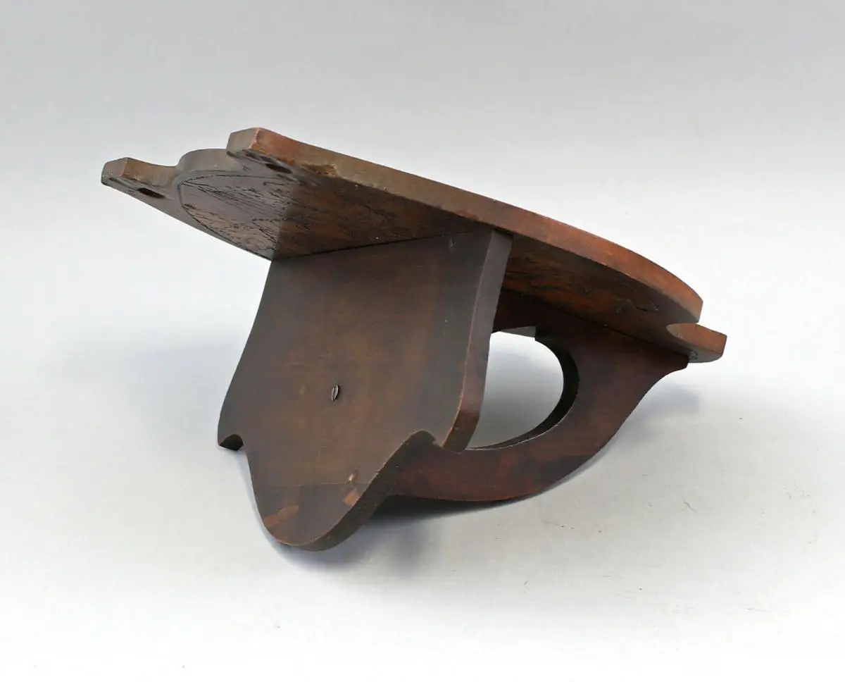 99865174-d Wand-Konsole Regal Hartholz dunkel Kirschbaum-Motiv 1