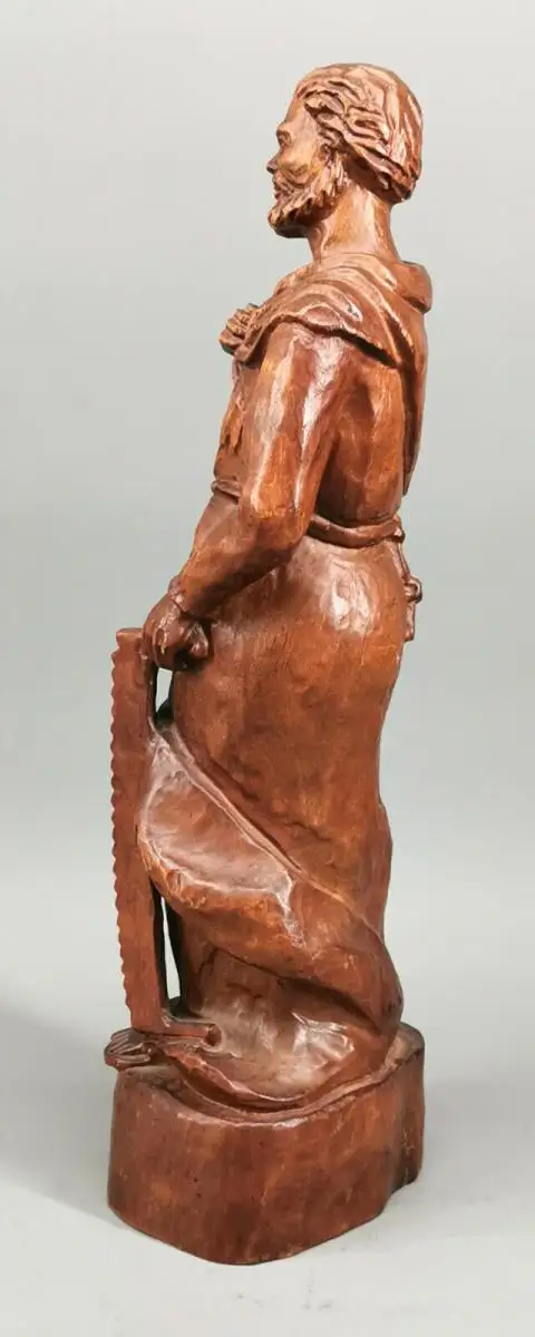 99838063 Skulptur Zimmermann Holz geschnitzt  H43cm 1