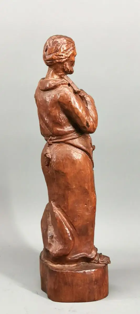 99838063 Skulptur Zimmermann Holz geschnitzt  H43cm 2