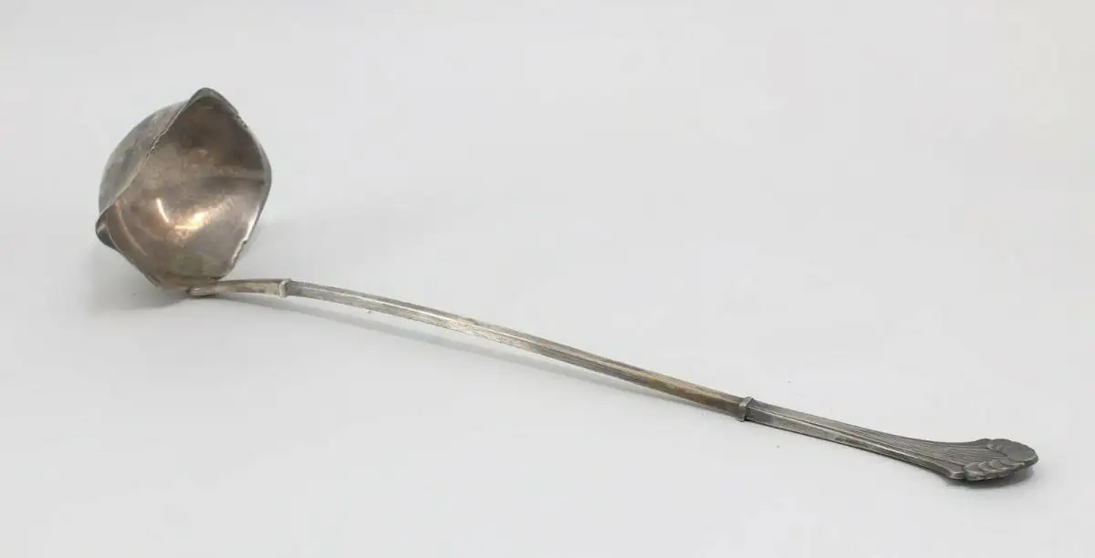 8630003 versilberte Bowle Jugendstil um 1900 mit Kelle 5