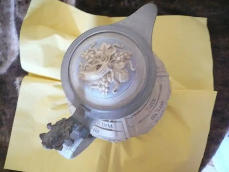 Alte Villeroy &  Boch Mettlach Kanne Krug Weinkrug Weinkanne Wein V + B Bierkrug (15) Preis reduziert 4