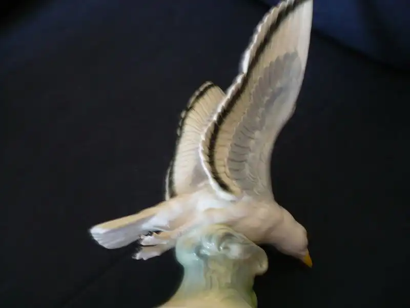 Antik Porzellan Hertwig Katzhütte Möwe Vogel Seevogel Figur Porzellanfigur (20)  Preis reduziert 1
