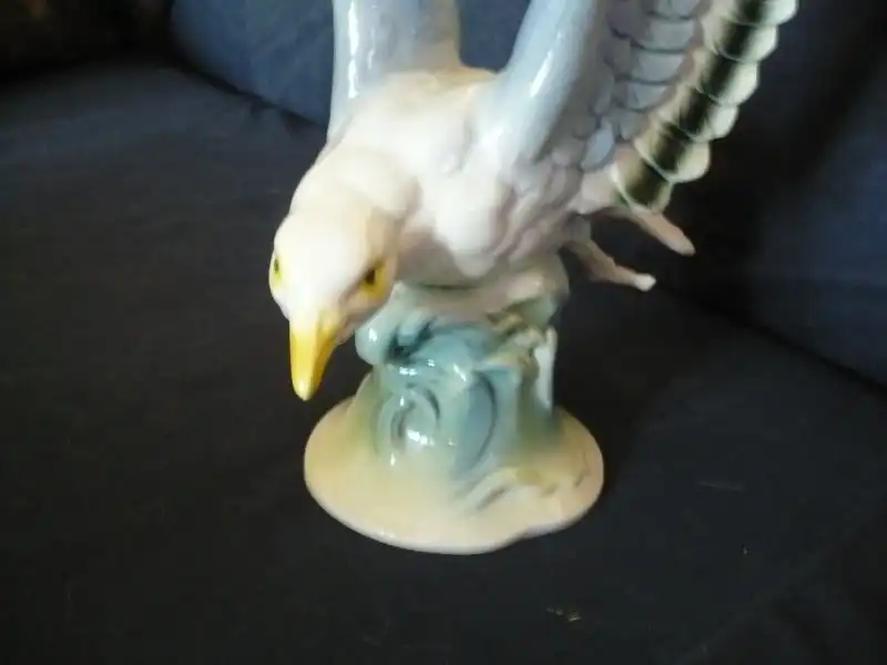 Antik Porzellan Hertwig Katzhütte Möwe Vogel Seevogel Figur Porzellanfigur (20)  Preis reduziert 2